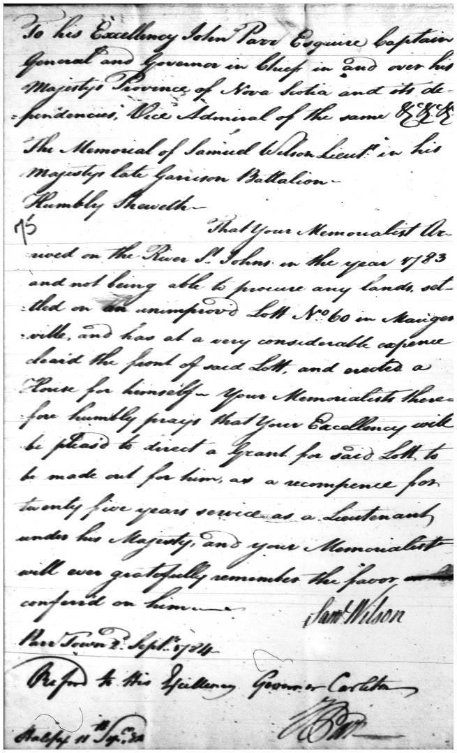 1784 land petition 