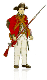Loyalist soldier holding a gun