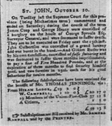 Royal Gazette Oct 1786